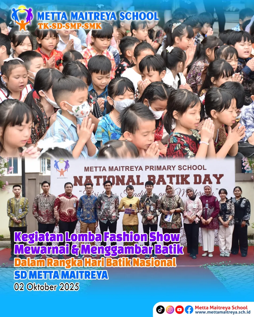 Kegiatan Perlombaan Dalam Rangka Hari Batik Nasional di SD Metta Maitreya